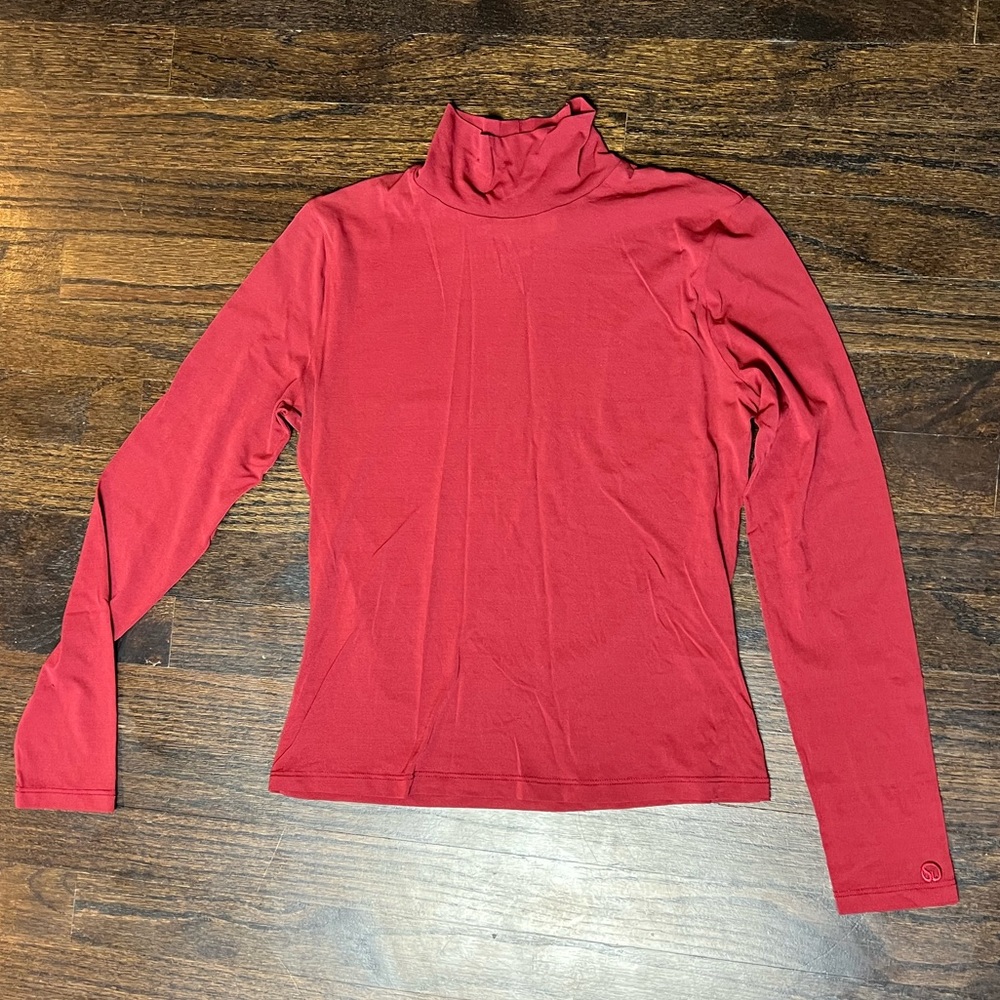 Sheer ish size P red turtleneck
